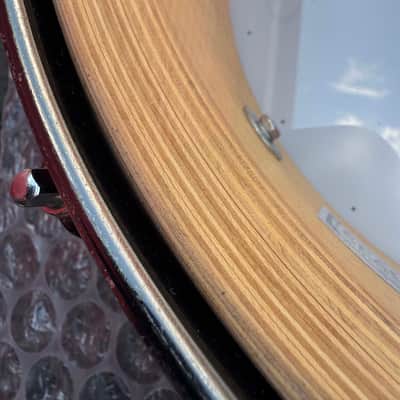 Spaun 5x14 Custom Maple Snare Drum – Silver Sparkle, Black Nickel Hardware, USA Made image 10