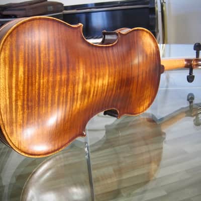 West German 4/4 Stradivarius Model Violin 1950s-1960s - Brown Varnish image 6