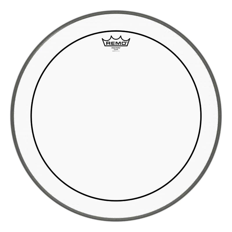 REMO PS-1322-00 Pinstripe Clear 22" Bass Drum Head - UPC 757242212547 image 1