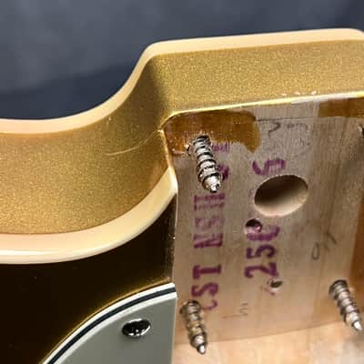 Squier Paranormal Custom Nashville Loaded Double Bound Stratocaster Body Aztec Gold image 2