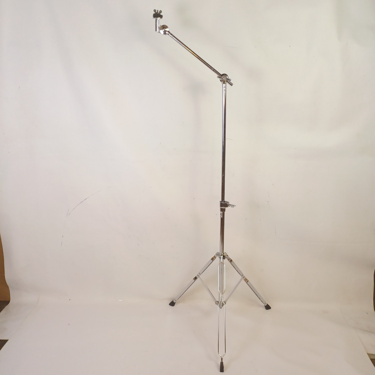 Pulse Percussion Boom Arm Cymbal Stand Double-Braced Tripod Chrome Vintage China — main photograph