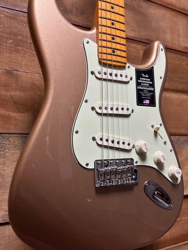 Fender American Pro Classic Strat MP Firemist Gold w/bag image 1