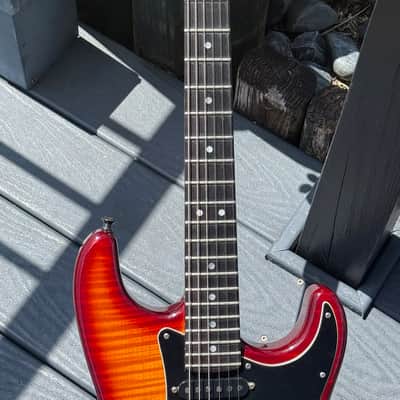 Fender Stratocaster Set Neck  1994 - stunning Custom Shop Set Neck Crimson'burst Flame Top ! image 8