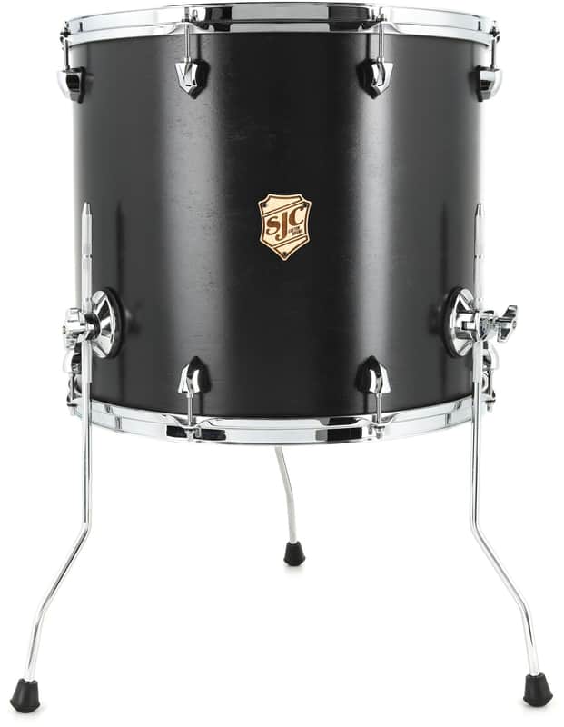 SJC Custom Drums Tour Series Floor Tom - 16 x 18 inch - Matte Black image 1