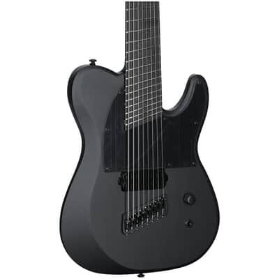 Schecter PT8MS Black Ops Electric Guitar, 8-String, Satin Black Open Pore image 1
