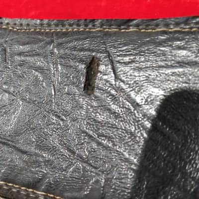 Badass Black Naugahyde Bass Strap 3 Inches Wide Vintage Ace 60s-70s image 11