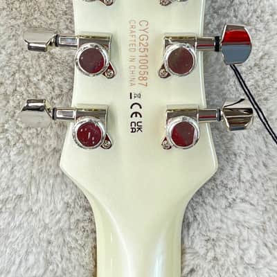 Gretsch Electromatic Premier Solid Body Jet, Ebony Fretboard, Vintage Pearl Finish image 6