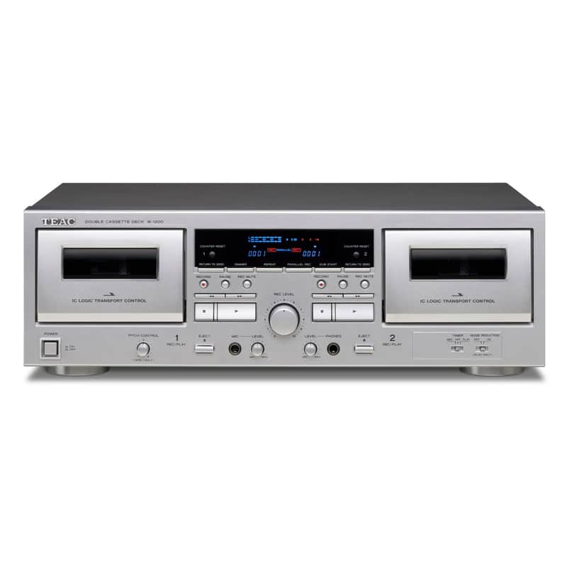 Teac: W-1200 Double Cassette Deck Player (W1200S) - Silver image 1