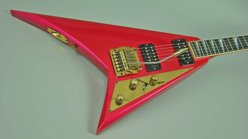 Jackson Randy Rhoads Flying V 1984 Hot Pink Metal Flake | Reverb
