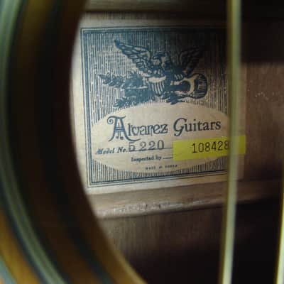 Alvarez 5220 Acoustic Guitar Dreadnought image 3