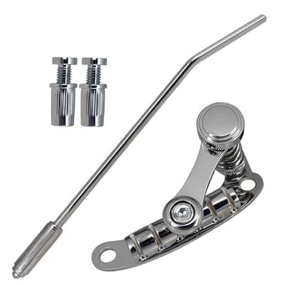 Tremolo Tailpiece Bridge System for SG LP, Fits Les Trem II - Silver image 3