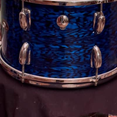 Slingerland 12" Rack Tom Drum Blue Agate Vintage 60's - 70's image 7