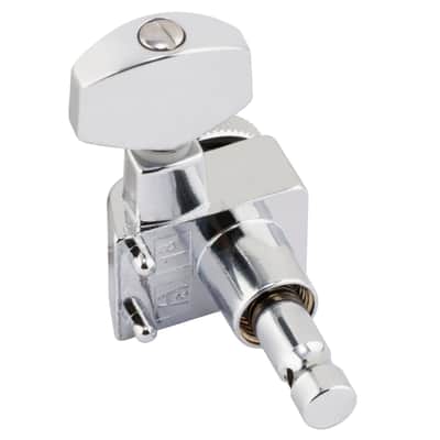 Fender Deluxe Locking Staggered Guitar Tuners, Left-Handed Chrome image 3
