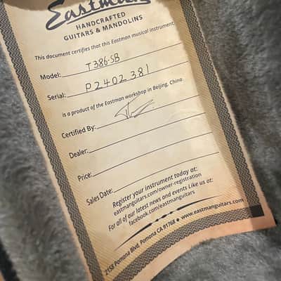 Eastman T386 SB Sunburst incl. Case + NEW + with invoice image 17