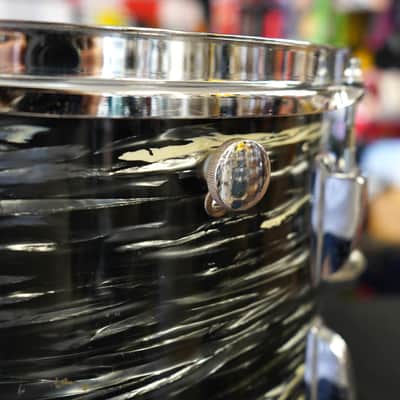 Vintage 1969 Ludwig USA 13" Maple Tom - Black Oyster Pearl + Keystone Badge | 9x13" image 14
