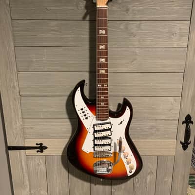 Teisco Norma EG421-4 Pickup 1968 Sunburst w/Original Chipboard Case image 1