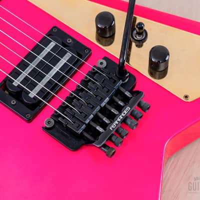 1991 Fernandes JS Limited Edition Randy Rhoads V Hot Pink Metalflake w/ Floyd Rose, Japan image 8