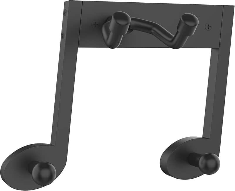 Guitar Wall Mount Hanger,Guitar Hanger Wall Hook Holder Stand with Two Guitar Accessory Hook,Wood Guitar Hanger Wall Mount for Acoustic Electric Guitar Bass Banjo Mandolin Ukulele image 1