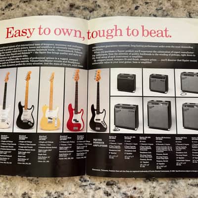Squier Brochure contemporary standard telecaster 80s? Precision Bass Jazz Side Kick image 6