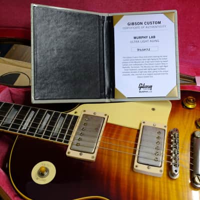 Gibson Custom Shop 1959 Les Paul Standard Reissue Brazilian Rosewood Murphy Lab Ultra Light Aged - Aged Dark Cherry Burst image 14