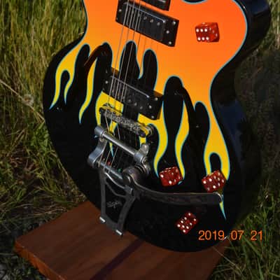 Epiphone FlameKat Semi-Hollow Bigsby Tailpiece image 12