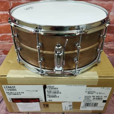 Ludwig Copper Phonic 6.5x14" Raw Patina Finish Copper Snare Drum Tube Lugs LC663T | NEW | Made in the USA | Authorized Dealer image 3