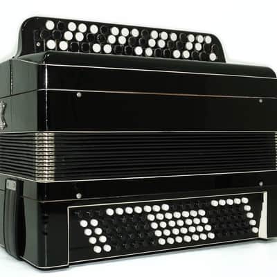 Russian Bayan Tulskiy, 3 Row Tula Chromatic Button Accordion, Vintage Music Box B System, New Straps, 2759 image 4