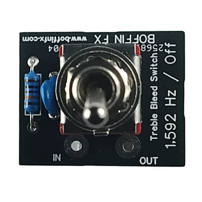Boffin FX Guitar Treble Bleed Switch 1,592 Hz On/Off - High Output - Black image 2
