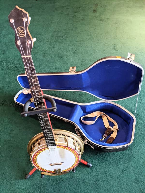1920's John Grey and Sons London Benares Brass 5 String Banjo image 1