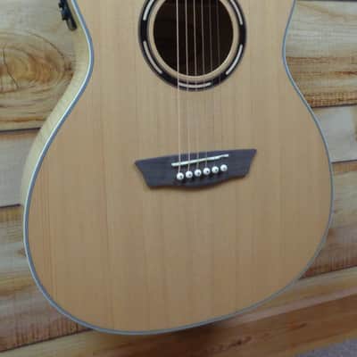 Washburn AG40CEK Flamed Maple Grand Auditorium with Electronics Natural