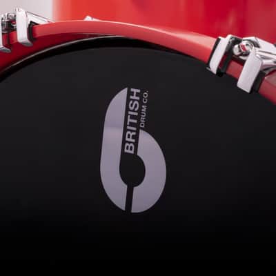 British Drum Company Enigma 3pc Club Drum Set Satin Scarlett. New with Full Warranty! image 8