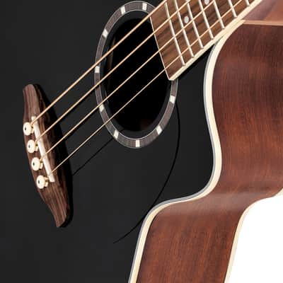 Ortega D8CE-4 Deep Series 8 Spruce Top Mahogany Neck Medium Scale 4-String Acoustic-Electric Bass Guitar image 15