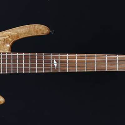 Roscoe 5 String Century Custom bass with amazing quilt/spalt top image 3