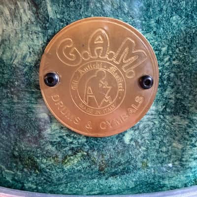 GAM (Gli Antichi Mestieri)  14x5 Wood Snare Drum Early-mid 2000’s - Green Marbled Lacquer image 5