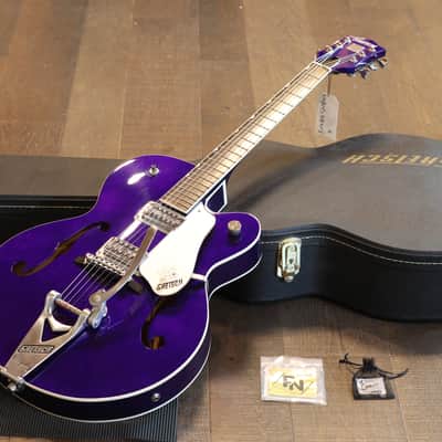 2020 Gretsch G6120SH Brian Setzer Hot Rod Semi-Hollow Electric Guitar Purple Metallic + OHSC image 1