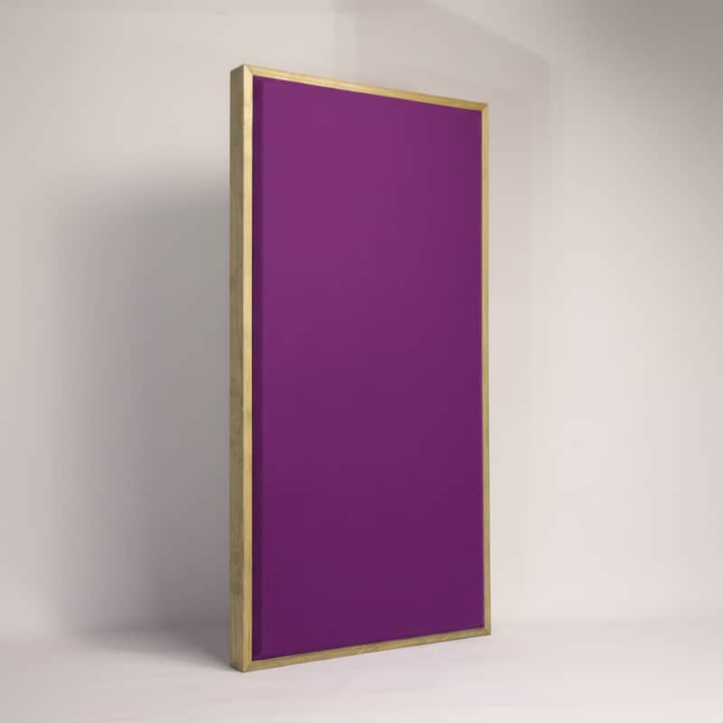 Custom Framed Acoustic Wall Panel | Grape Fabric & Classic Grey Wood Frame | Furniture-Quality Sound Absorbing Panel | Recording Studio, Home Studio, Mixing Room, Podcast Studio, Home Theater, Listening Room, Office & Vocal Booth | Made in USA image 1