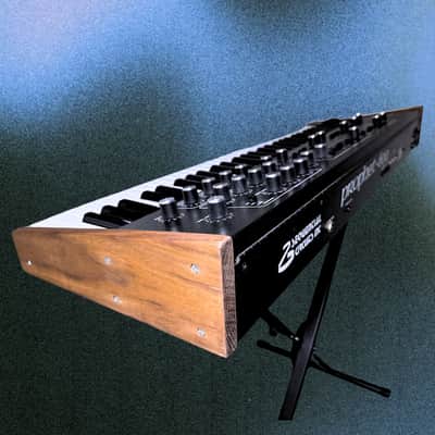 Sequential Prophet 600 GLIGLI Mod 61-Key 6-Voice Polyphonic Synthesizer 1982 - 1985 - Black with Wood Sides image 3