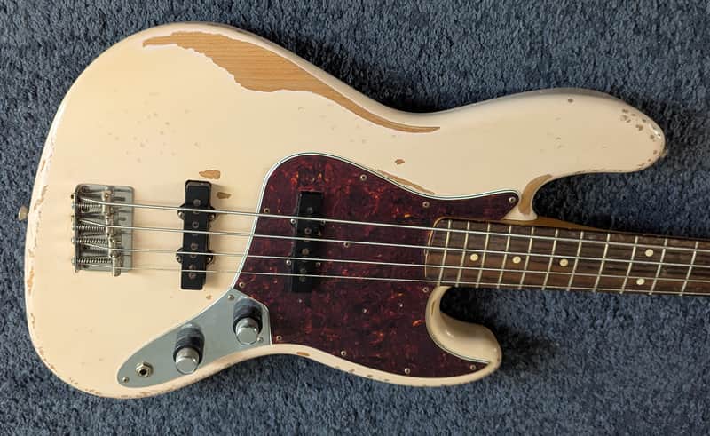 Fender Flea Artist Series Road Worn Signature Jazz Bass 2016 - Present - Shell Pink image 1