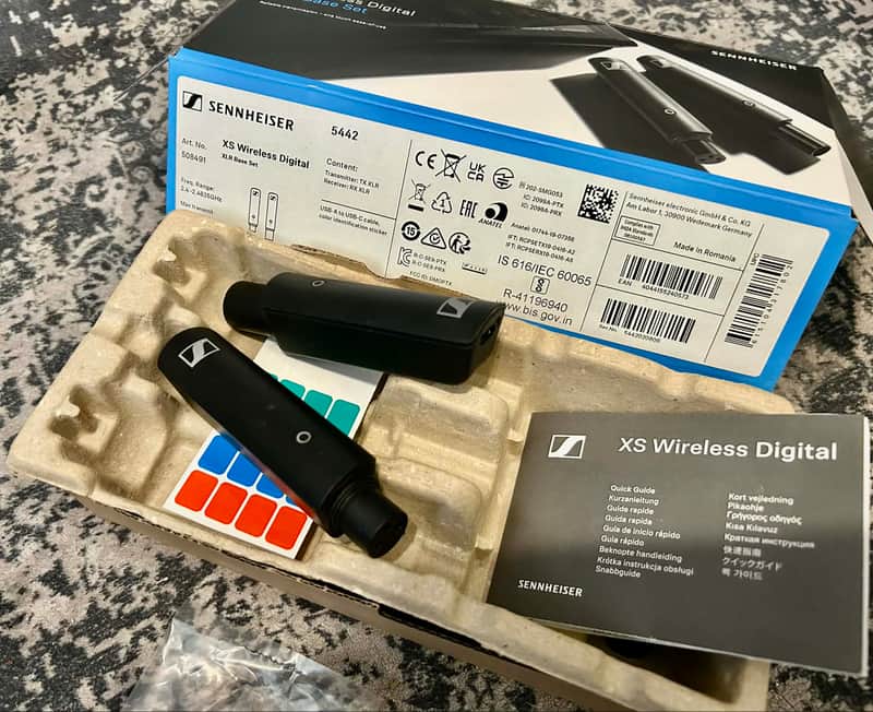 Sennheiser XSW-D XLR Base Set (Digital Band; 2.4 GHz) Digital Wireless System with XLR Transmitter and Receiver 2019 - Present - Black image 1
