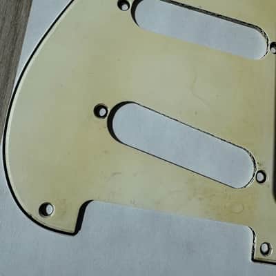 Vintage USA 54 8 Hole 50's Fender Stratocaster 56 Vintage Pickguard Celluloid / Nitrate White / Cream 1954 thru 58 RI image 12