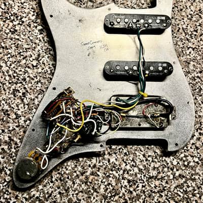 Fender Custom Fender SCN / Bill Lawrence HSS Loaded Strat Pickguard 2008 - Silver/Black image 2