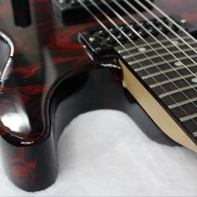 Custom Swirl Painted and Upgraded Dean Vendetta XM 7 -7 String Electric Guitar W/ Matching Headstock image 14