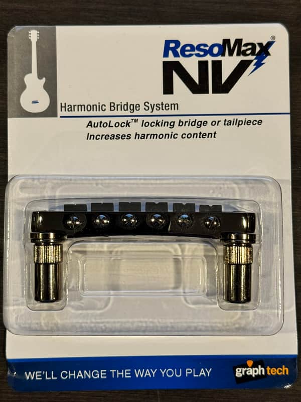 Graph Tech ResoMax NV2 6mm w/String Saver Saddles - Black Nickel - PS-8863-BN image 1