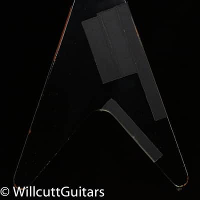 Gibson Custom Shop Kirk Hammett 1979 Flying V Ebony Murphy Lab Replica Aged Chrome Ebony (021) image 4