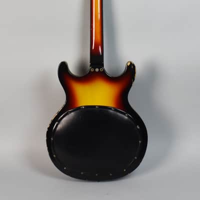 1960's Hohner Bartell Original Vintage Semi-Hollow Fretless Electric Bass Guitar image 11