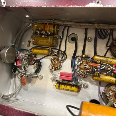E.F. Johnson Viking 250-33 10 watt vintage tube amplifier project PP triode 6B4G image 10