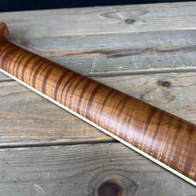 Tricked Out Guitar Nitro 5A Curly Flame Maple Roasted Jazzmaster® Stratocaster® Style Neck Rosewood JMRFMR 5A  #1 image 4