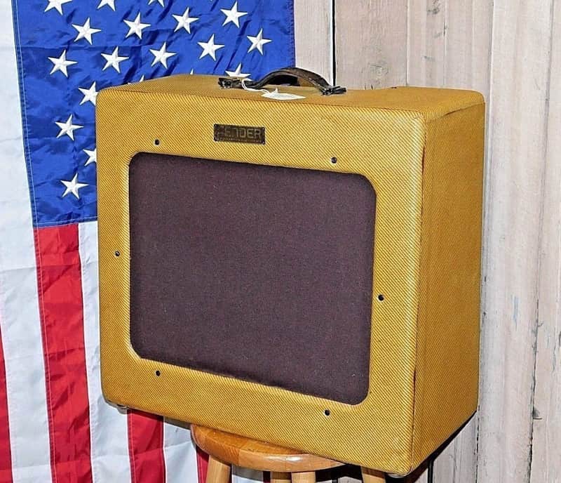 Vintage 1951 Fender Bassman Tweed 1x15 T.V. Front Panel 90% image 1