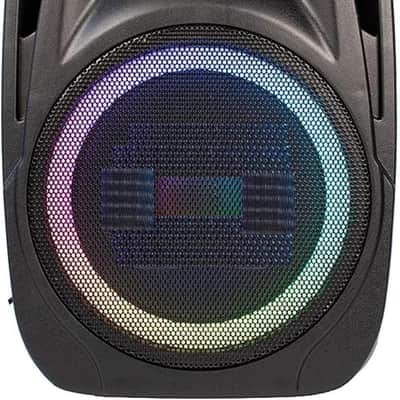 Pair All-in-one 12" Powered 1500W PRO DJ Amplified Loud Speakers with Bluetooth USB SD Card AUX MP3 FM Radio PA System LED Lights Karaoke Mic Guitar Amp 2 Tripod Stands Cable and Microphone image 2