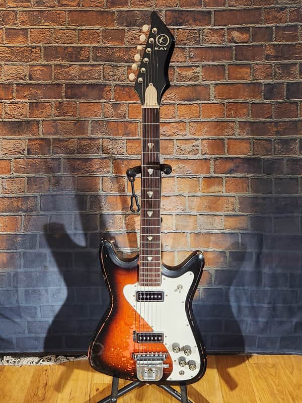 Vintage 1960s Kay Vanguard II Double Pickup Redburst - New Strings!! image 1